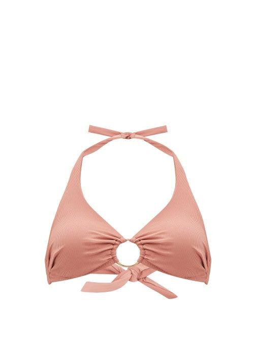 Matchesfashion.com Melissa Odabash - Brussels Underwired Halterneck Bikini Top - Womens - Dark Pink