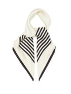 Matchesfashion.com Lescarf - No.1 Striped-border Silk Scarf - Womens - Cream Stripe
