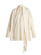 Matchesfashion.com The Row - Haree Shirred Silk Shirt - Womens - Cream