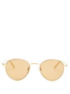 Matchesfashion.com Gucci - Round Frame Metal Sunglasses - Mens - Gold