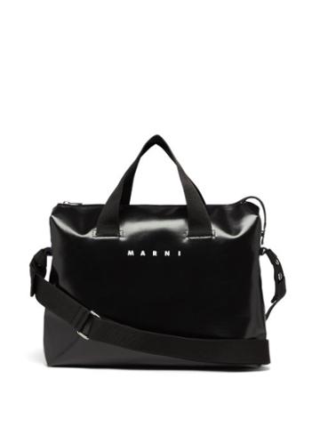 Mens Bags Marni - Tribeca Bi-colour Pvc Messenger Bag - Mens - Black