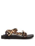 Matchesfashion.com Arizona Love - Trekky Leopard Print Velcro Strap Sandals - Womens - Leopard