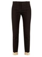 Gucci Ruffled-hem Silk And Wool-blend Trousers