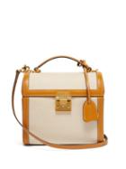 Matchesfashion.com Mark Cross - Sara Canvas And Leather Bag - Womens - Beige Multi