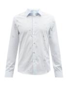 Paul Smith - Animal-print Striped Cotton-poplin Shirt - Mens - Blue Multi