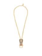 Matchesfashion.com Begum Khan - King Beetle Gold Plated Pendant Necklace - Womens - Gold Multi