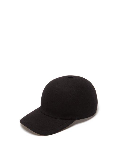 Matchesfashion.com Burberry - Cashmere And Wool Blend Baseball Cap - Mens - Black