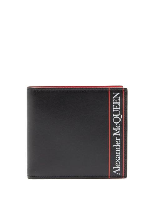 Matchesfashion.com Alexander Mcqueen - Logo-print Leather Bi-fold Wallet - Mens - Black