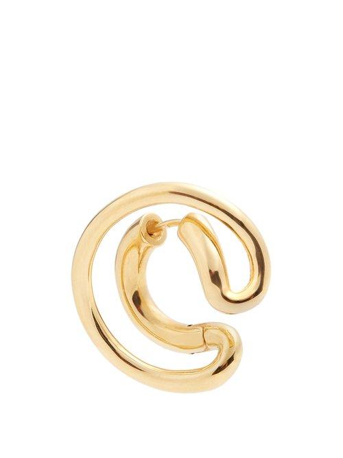 Matchesfashion.com Charlotte Chesnais - Ego Small Gold Plated Single Earring - Womens - Gold