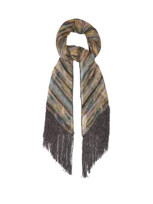 Matchesfashion.com Missoni - Metallic Fringe Trim Wrap - Womens - Multi