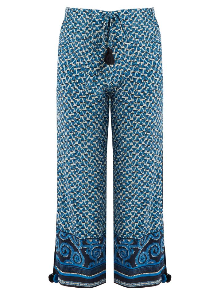 Figue Fiore Silk Cropped Trousers