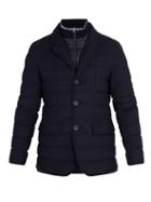 Matchesfashion.com Herno - Wool Blend Quilted Jacket - Mens - Navy