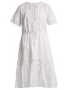 See By Chloé Geometric-embroidery Cotton Dress