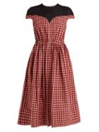 Matchesfashion.com Fendi - Madras Check Cotton Dress - Womens - Red Multi