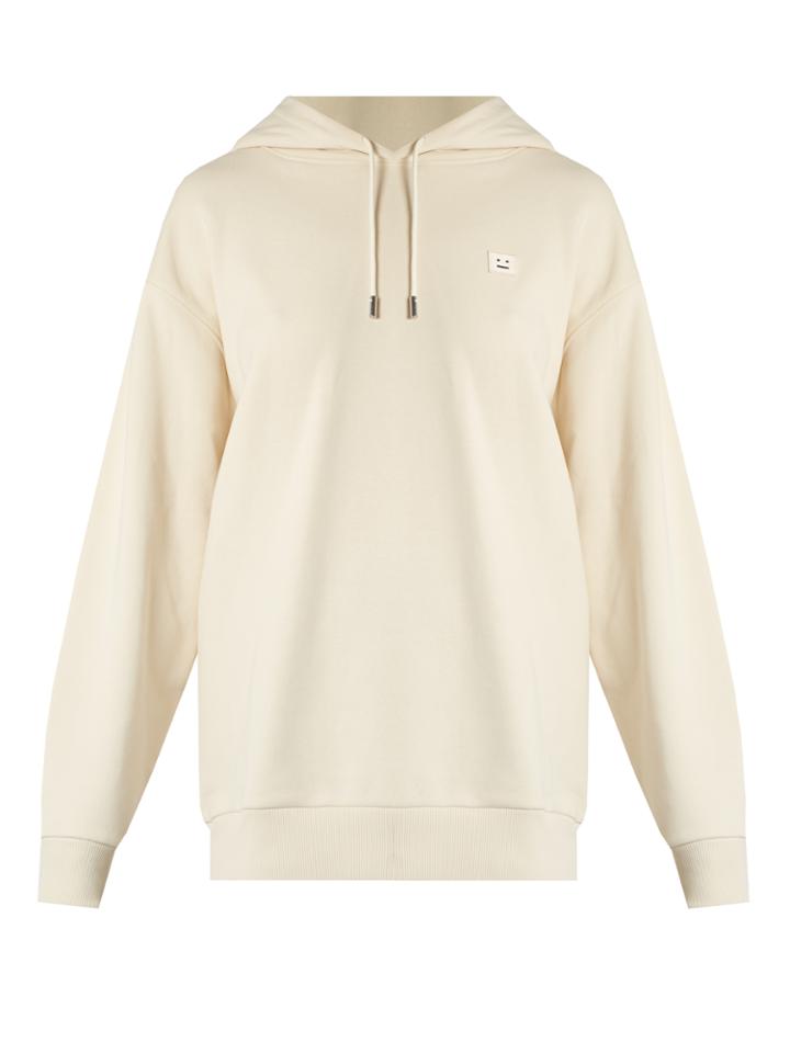 Acne Studios Yala Hooded Face-patch Cotton Sweatshirt
