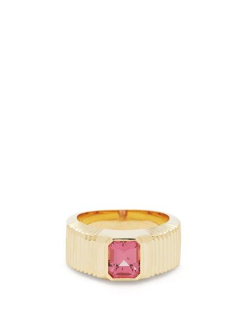 Matchesfashion.com Retrouvai - Malaya Garnet & 14kt Gold Ring - Womens - Red Gold