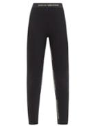 Matchesfashion.com Paco Rabanne - Logo-jacquard Jersey Leggings - Womens - Black Multi