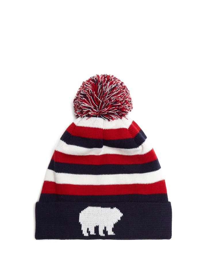 Perfect Moment Polar Striped Wool-blend Beanie Hat