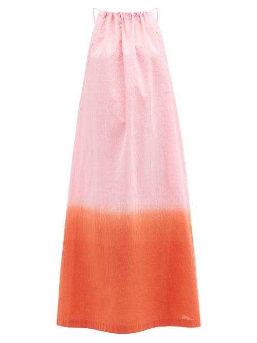 Matchesfashion.com Arizona Love - Athene Tie-dye Cotton-poplin Dress - Womens - Pink Print