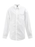 Balenciaga - Oversized Cotton-poplin Shirt - Womens - White