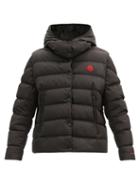 Ladies Rtw Moncler - Hooded Recycled-fibre Quilted Down Jacket - Womens - Black