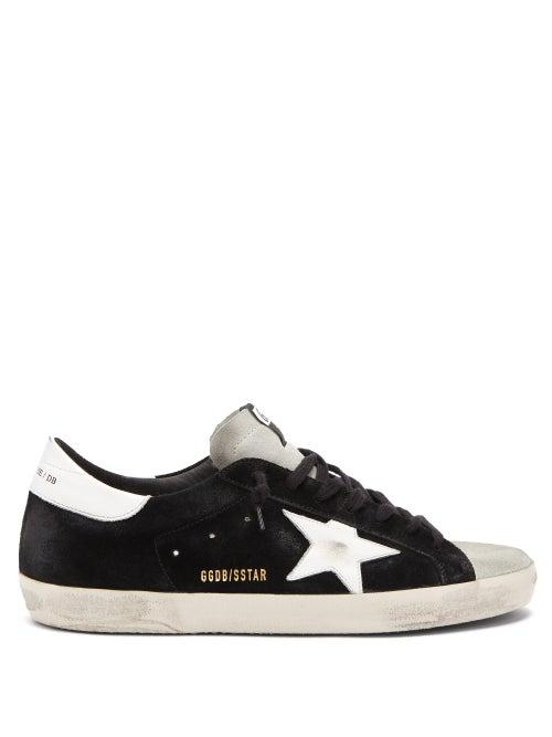 Matchesfashion.com Golden Goose - Superstar Suede Trainers - Mens - Black White
