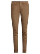 Balmain Mid-rise Slim-leg Leather Trousers