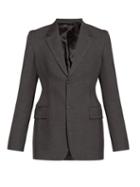 Matchesfashion.com Balenciaga - Hourglass Wool Blazer - Mens - Grey