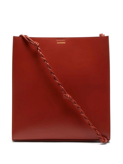 Ladies Bags Jil Sander - Tangle Medium Braided-strap Leather Shoulder Bag - Womens - Burgundy