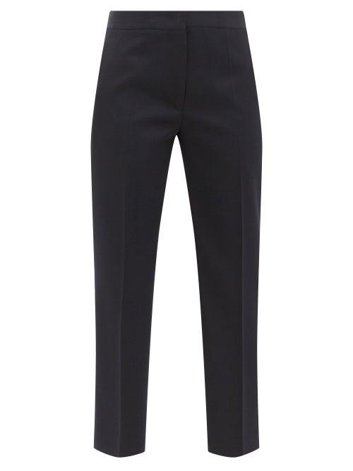 Ladies Rtw Jil Sander - Tailored Cropped Wool-gabardine Trousers - Womens - Navy