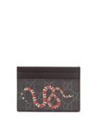 Matchesfashion.com Gucci - Kingsnake Print Gg Canvas Cardholder - Mens - Black Multi