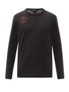 Matchesfashion.com Stone Island - Logo-print Long-sleeve Cotton-jersey T-shirt - Mens - Black