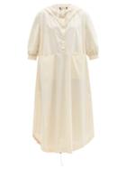 Matchesfashion.com Birkenstock X Toogood - The Forager Hooded Cotton-poplin Dress - Womens - Cream