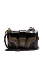 Bottega Veneta Darling Contrast-panel Patent-leather Shoulder Bag