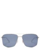 Matchesfashion.com Dior Homme Sunglasses - Dior180 Aviator Metal & Optyl Sunglasses - Mens - Silver