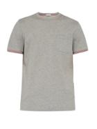 Matchesfashion.com Moncler - Tipped Cuff Cotton Jersey T Shirt - Mens - Grey