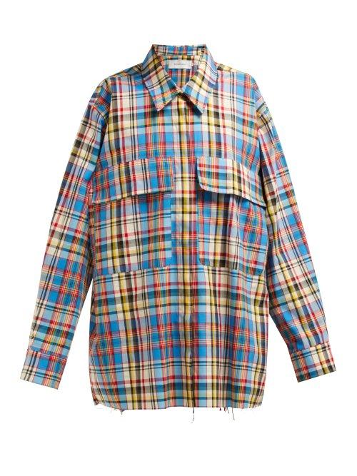 Matchesfashion.com Marques'almeida - Oversized Checked Poplin Shirt - Womens - Multi