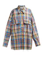 Matchesfashion.com Marques'almeida - Oversized Checked Poplin Shirt - Womens - Multi