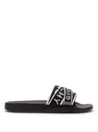 Matchesfashion.com Givenchy - Logo Strap Rubber Slides - Mens - Black White