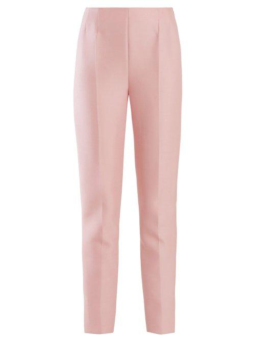 Matchesfashion.com Gabriela Hearst - Masto High Rise Trousers - Womens - Light Pink