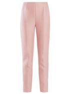 Matchesfashion.com Gabriela Hearst - Masto High Rise Trousers - Womens - Light Pink