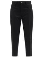Albus Lumen - Relaxed-leg Cotton Cropped Trousers - Womens - Black