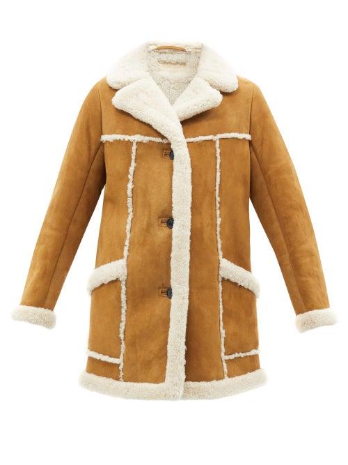 Nili Lotan - Toby Suede And Shearling Jacket - Womens - Tan