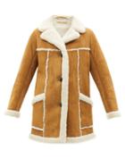 Nili Lotan - Toby Suede And Shearling Jacket - Womens - Tan