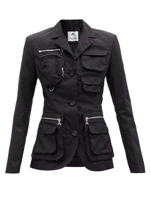 Matchesfashion.com Marine Serre - First-aid Survival Pocketed Twill Jacket - Womens - Black