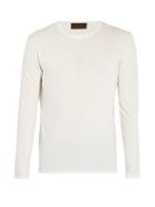 Matchesfashion.com Altea - Crew Neck Cotton Sweater - Mens - White