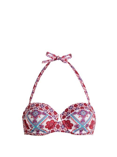 Matchesfashion.com Paolita - Gobi Bandeau Bikini Top - Womens - Pink Multi