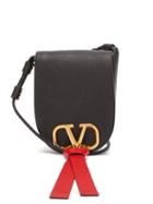 Matchesfashion.com Valentino - V Ring Small Leather Cross Body Bag - Womens - Black