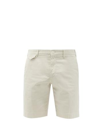 Matchesfashion.com Incotex - Royal Batavia Cotton-blend Twill Chino Shorts - Mens - Cream