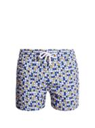 Matchesfashion.com Frescobol Carioca - Sports Cerejeira Print Swim Shorts - Mens - Blue Multi